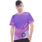 Hand Drawn Abstract Organic Shapes Background Men s Sport Top
