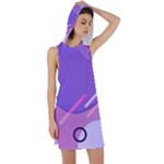 Hand Drawn Abstract Organic Shapes Background Racer Back Hoodie Dress