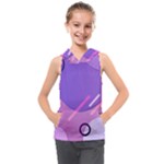Hand Drawn Abstract Organic Shapes Background Kids  Sleeveless Hoodie