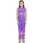 Hand Drawn Abstract Organic Shapes Background Kids  Sleeveless Ruffle Edge Band Collar Chiffon One Piece