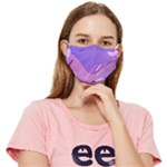 Hand Drawn Abstract Organic Shapes Background Fitted Cloth Face Mask (Adult)