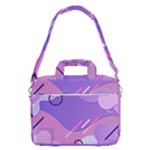Hand Drawn Abstract Organic Shapes Background MacBook Pro 16  Shoulder Laptop Bag