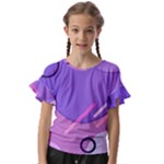 Hand Drawn Abstract Organic Shapes Background Kids  Cut Out Flutter Sleeves