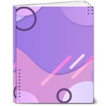 Hand Drawn Abstract Organic Shapes Background 8  x 10  Hardcover Notebook