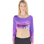 Colorful Labstract Wallpaper Theme Long Sleeve Crop Top