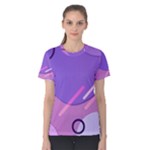 Colorful Labstract Wallpaper Theme Women s Cotton T-Shirt