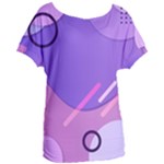 Colorful Labstract Wallpaper Theme Women s Oversized T-Shirt