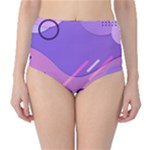 Colorful Labstract Wallpaper Theme Classic High-Waist Bikini Bottoms