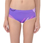 Colorful Labstract Wallpaper Theme Mid-Waist Bikini Bottoms
