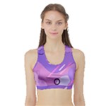 Colorful Labstract Wallpaper Theme Sports Bra with Border