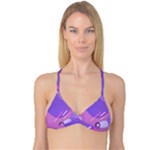 Colorful Labstract Wallpaper Theme Reversible Tri Bikini Top
