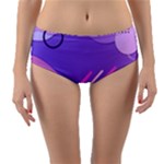 Colorful Labstract Wallpaper Theme Reversible Mid-Waist Bikini Bottoms