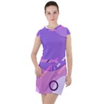 Colorful Labstract Wallpaper Theme Drawstring Hooded Dress