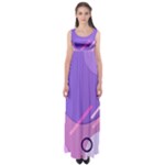 Colorful Labstract Wallpaper Theme Empire Waist Maxi Dress