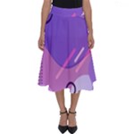 Colorful Labstract Wallpaper Theme Perfect Length Midi Skirt