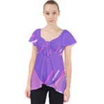 Colorful Labstract Wallpaper Theme Lace Front Dolly Top