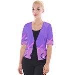 Colorful Labstract Wallpaper Theme Cropped Button Cardigan