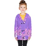 Colorful Labstract Wallpaper Theme Kids  Double Breasted Button Coat