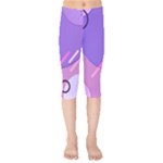 Colorful Labstract Wallpaper Theme Kids  Capri Leggings 