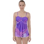 Colorful Labstract Wallpaper Theme Babydoll Tankini Top