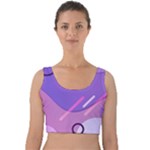 Colorful Labstract Wallpaper Theme Velvet Crop Top