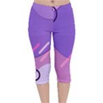 Colorful Labstract Wallpaper Theme Velvet Capri Leggings 
