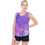 Colorful Labstract Wallpaper Theme Bubble Hem Chiffon Tank Top