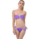 Colorful Labstract Wallpaper Theme Twist Bandeau Bikini Set