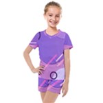 Colorful Labstract Wallpaper Theme Kids  Mesh T-Shirt and Shorts Set
