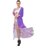 Colorful Labstract Wallpaper Theme Maxi Chiffon Beach Wrap