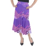 Colorful Labstract Wallpaper Theme Midi Mermaid Skirt