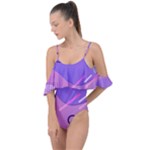 Colorful Labstract Wallpaper Theme Drape Piece Swimsuit