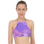 Colorful Labstract Wallpaper Theme Halter Bikini Top