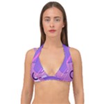 Colorful Labstract Wallpaper Theme Double Strap Halter Bikini Top