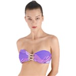 Colorful Labstract Wallpaper Theme Twist Bandeau Bikini Top