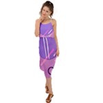 Colorful Labstract Wallpaper Theme Waist Tie Cover Up Chiffon Dress