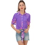 Colorful Labstract Wallpaper Theme Tie Front Shirt 