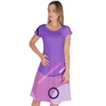 Colorful Labstract Wallpaper Theme Classic Short Sleeve Dress