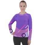 Colorful Labstract Wallpaper Theme Women s Pique Long Sleeve T-Shirt