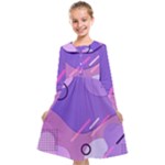 Colorful Labstract Wallpaper Theme Kids  Midi Sailor Dress