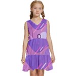 Colorful Labstract Wallpaper Theme Kids  Sleeveless Tiered Mini Dress