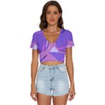 Colorful Labstract Wallpaper Theme V-Neck Crop Top