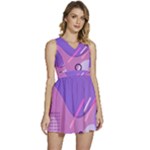 Colorful Labstract Wallpaper Theme Sleeveless High Waist Mini Dress