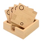 Colorful Labstract Wallpaper Theme Bamboo Coaster Set