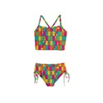 Abstract-background Girls  Tankini Swimsuit