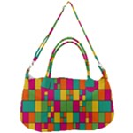 Abstract-background Removable Strap Handbag