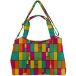 Abstract-background Double Compartment Shoulder Bag
