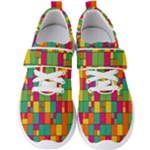 Abstract-background Men s Velcro Strap Shoes