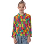Abstract-background Kids  Frill Detail T-Shirt