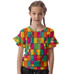 Abstract-background Kids  Cut Out Flutter Sleeves
